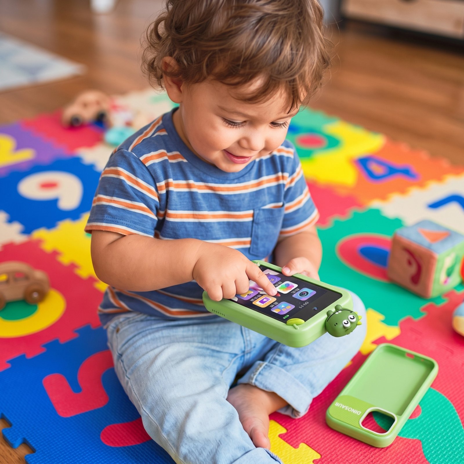 Criança brincando com o Zuzu Phone